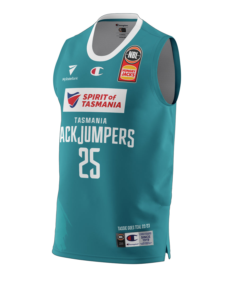 Tasmania JackJumpers 22/23 Teal Jersey Milton Doyle JackJumpers Store
